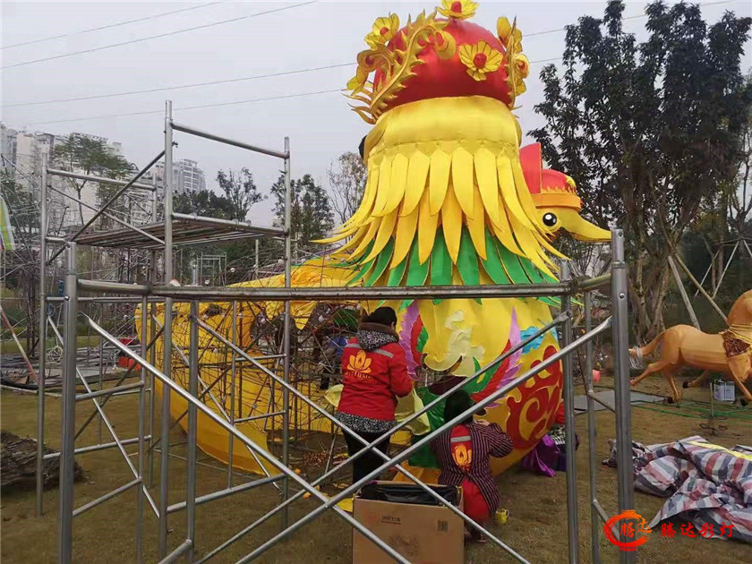 2020遂宁莲花灯会制作现场