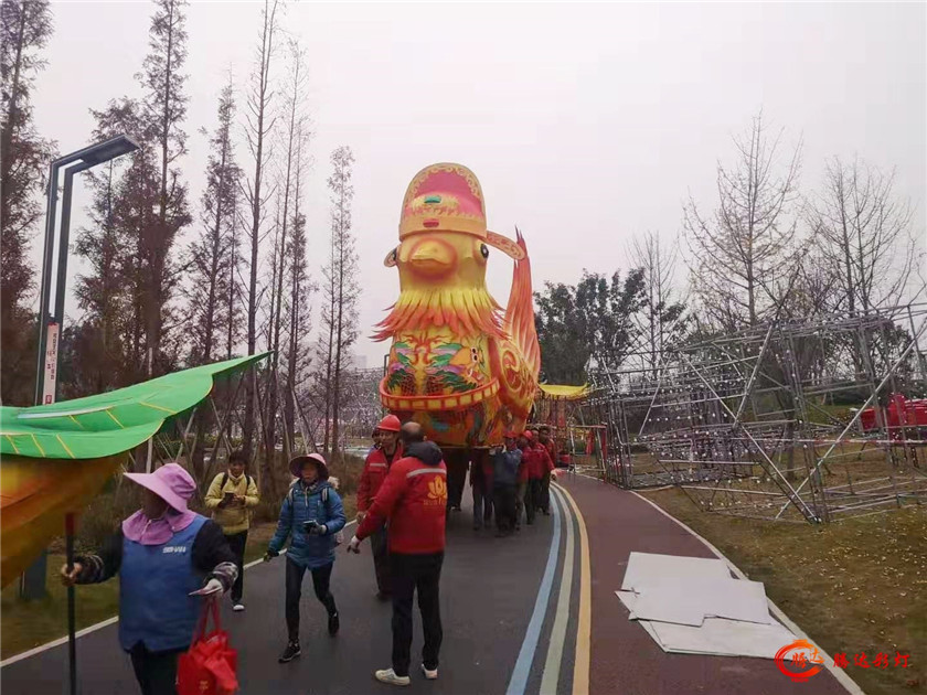 2020遂宁莲花灯会制作现场